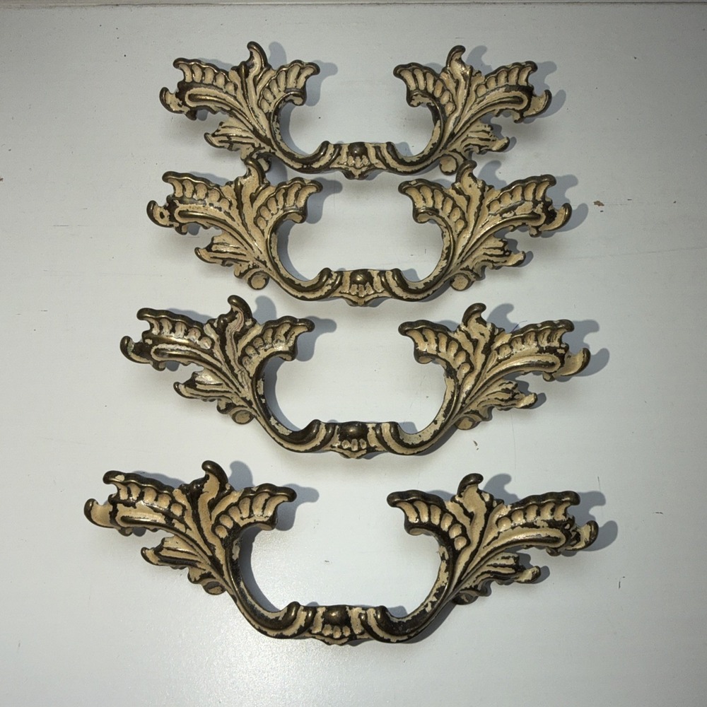 Set Of 4 Rustic French Provincial Style Drawer Pulls